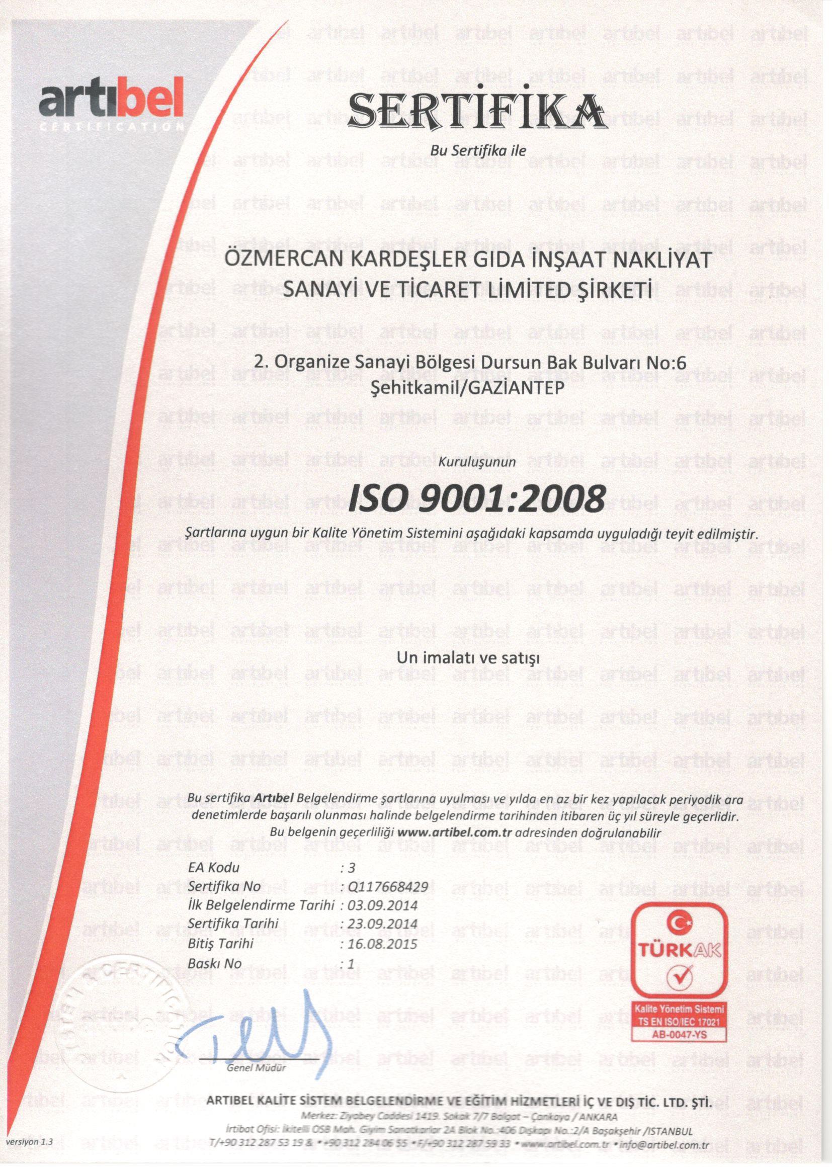 İSO 9001-2008